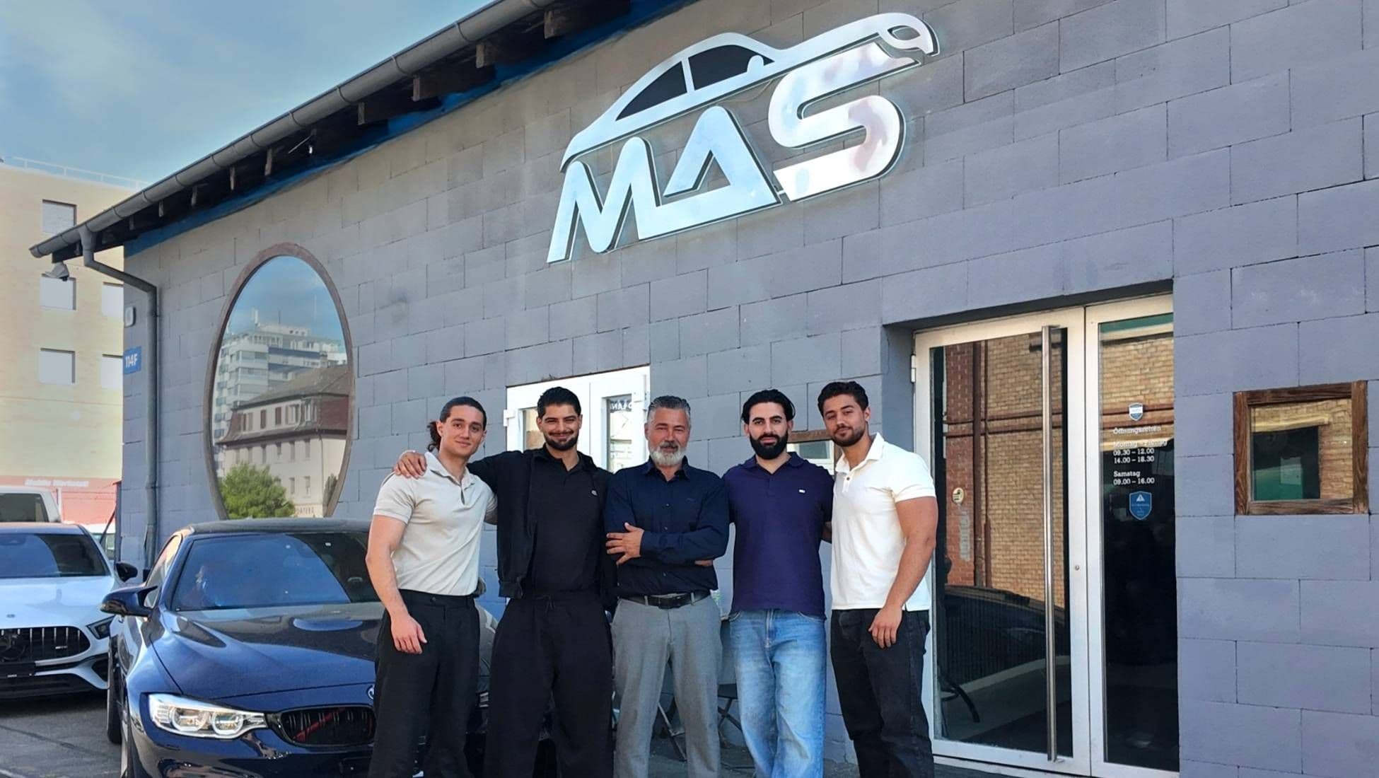 MAS team and showroom